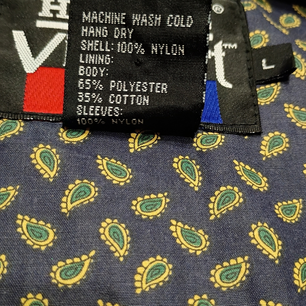 Vintage BellSouth Hartwell ViaSport Men's L Navy Windbreaker Hooded - Picture 5 of 7